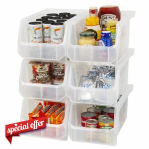 ReadySpace Large Plastic Containers for Organizing and Storage Bins for Closet