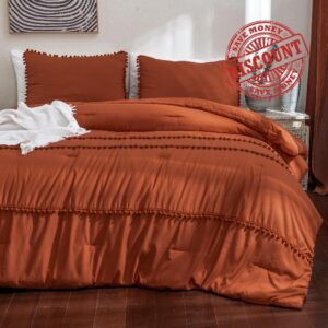Andency Burnt Orange Queen Size Comforter