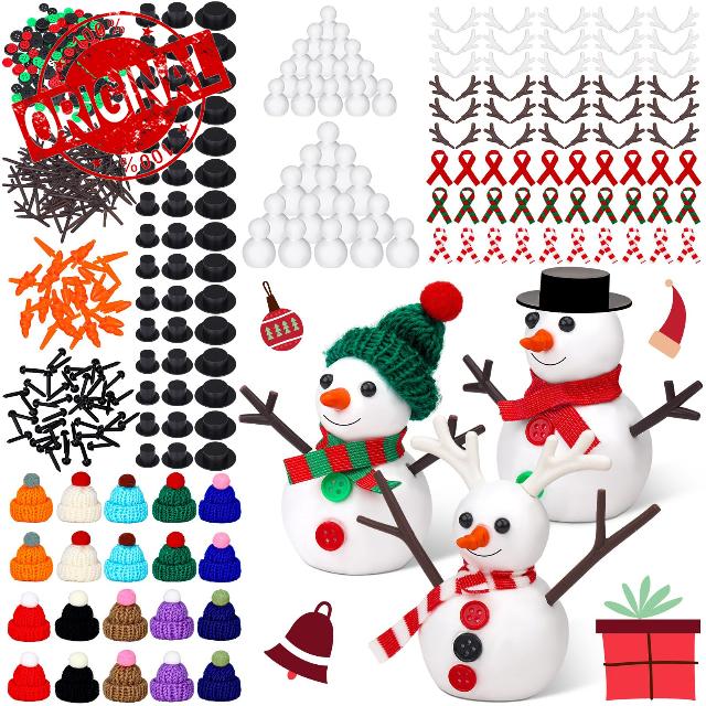 Liliful 1081 Pcs Christmas Snowman DIY Craft Making Kits