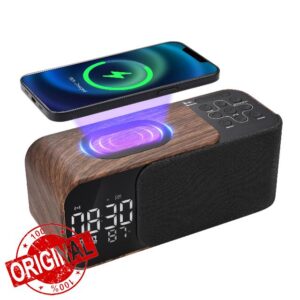 Ewaise Alarm Clock with Bluetooth Speaker