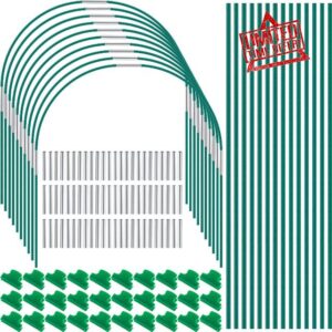 Kigley 100 Pcs 17 Inch DIY Greenhouse Hoops Grow Tunnel Plant Support Garden Stakes Garden Netting Hoops Rustproof Fiberglass Support Hoops Frame for Indoor Outdoor Plants Fruits Vegetables Raised Bed