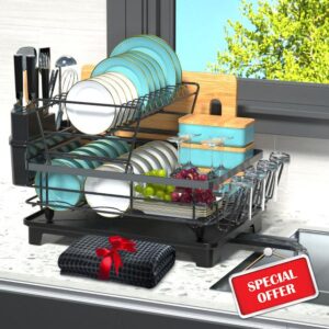 ouosawa Dish Drying Rack with Drainboard