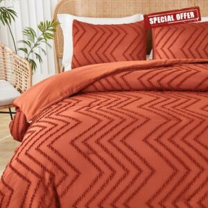 LUCKYBULL Terracotta Comforter Set King Size