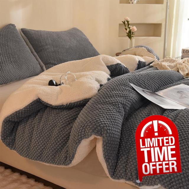 tonrew Fleece Twin Comforter Set-3D Cloud Jacquard Decorative