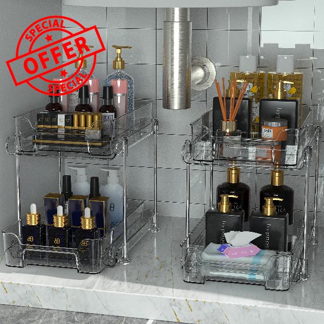 DEKAVA Under Sink Organizer 2 Pack