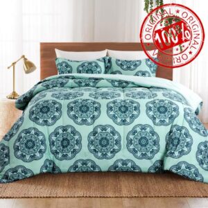 HOMBYS 120x120 Medallion Oversized King Comforter Set