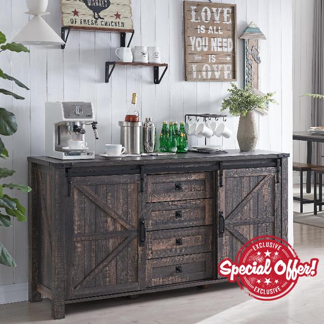 T4TREAM Farmhouse Sideboard Buffet Cabinet with Storage
