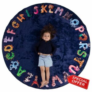 ABC Rug Playmat for Kids and Toddlers - Use in Nurseries to Learn The Alphabet