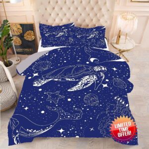 Peopleareok Sea Turtle Comforter Set Twin Size