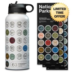 National Parks Water Bottle with Stickers