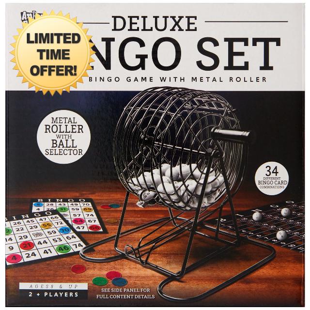Deluxe Metal Bingo Case - Bingo Night Play Kit - Includes Metal Bingo Cage
