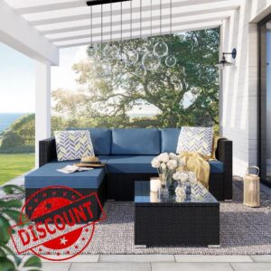 SUNLEI 3-Piece Patio Sectional Sofa