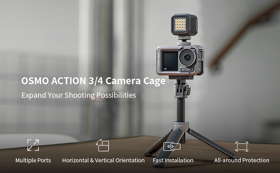 PGYTECH Camera Cage for DJI OSMO Action 4