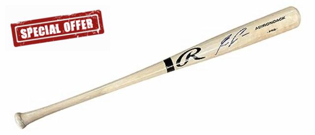 Ronald Acuna Jr Atlanta Signed Tan Adirondack Bat BAS ITP