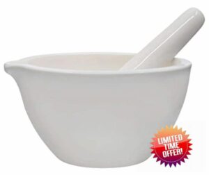 KJNS Porcelain Mortar & Pestle Set