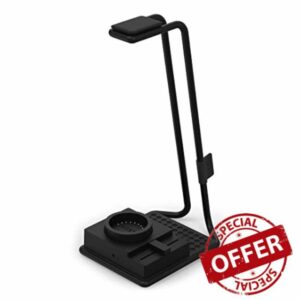 NZXT Relay SwitchMix PC Gaming Headset Stand & Audio Mixer - AP-USMSM-B1 - Seamless Switching Between Headset & Speaker Audio - Studio-Grade Mixer - 24-bit / 96 kHz DAC - DTS 7.1 - Black