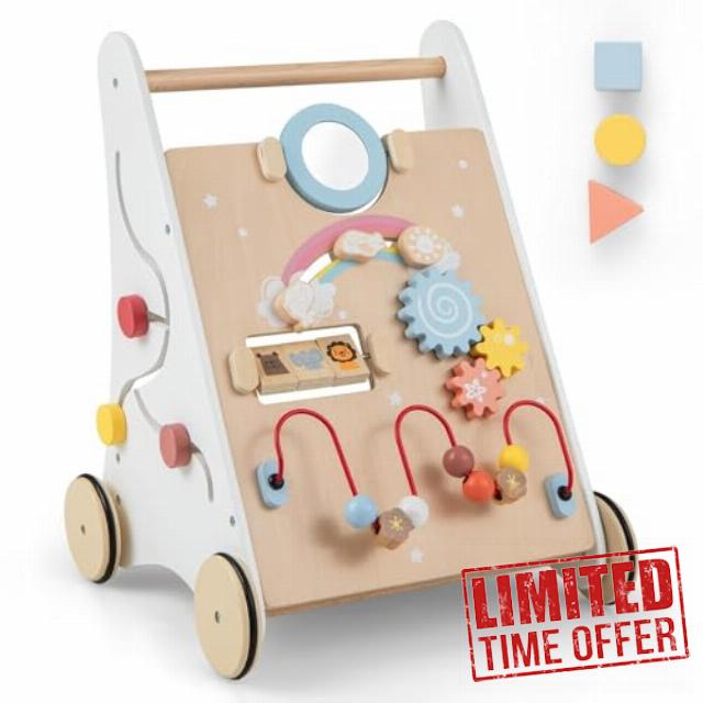 INFANS Wooden Baby Walker