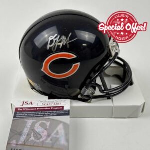 Autographed/Signed DJ D.J. Moore Chicago Bears Mini Football Helmet JSA COA