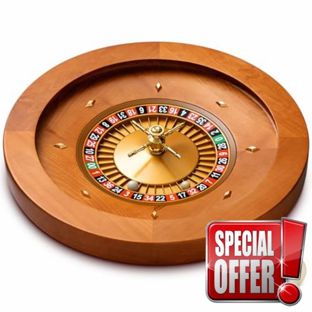 Leyndo 20 Inches Wooden Roulette Wheel with 4 Roulette Balls Casino Grade Precision Bearings Roulette Wheel Turntable Leisure Table Games for Home Professional Use or Night Party