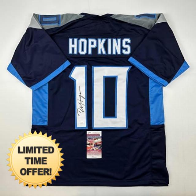 Autographed/Signed DeAndre Hopkins Tennessee Dark Blue Football Jersey JSA COA