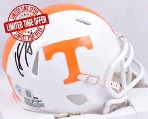 Hendon Hooker Autographed Tennessee Speed Mini Helmet- Beckett W Hologram Black