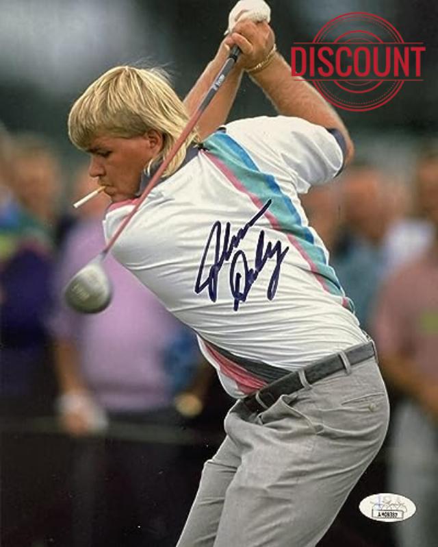 John Daly Signed In Dark Blue 8x10 Golf Smoking Photo JSA