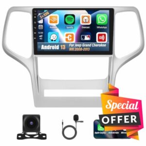 [2+32G]Android 13 Car Stereo for Jeep Grand Cherokee WK 2008-2013 with Apple Carplay&Android Auto