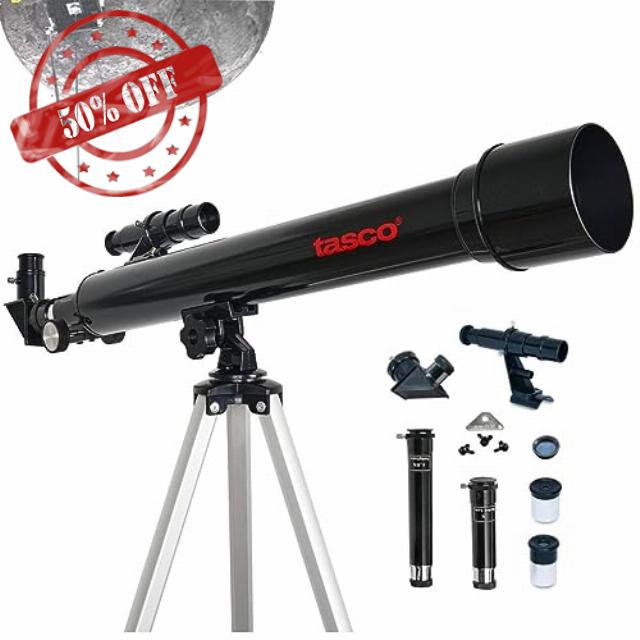 Tasco - 600x50 Space Station Black/Red Telescope - Astronomy Telescope for Adults and Beginners - T60050W