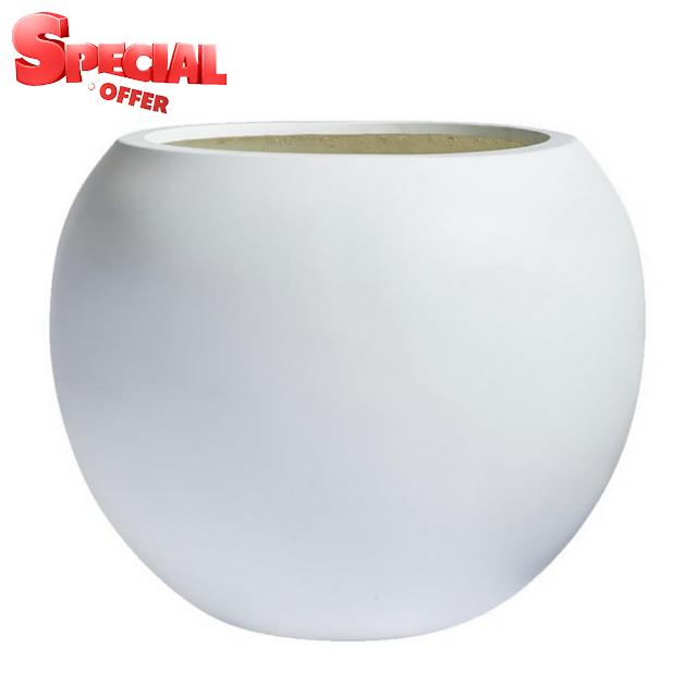 DTY Signature Mount Sherman 1-Piece Fiberstone Planter