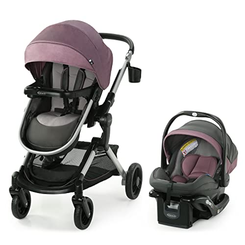 Includes Baby Stroller with Height Adjustable Reversible Seat & SnugRide Lite Infant Car Seat Base