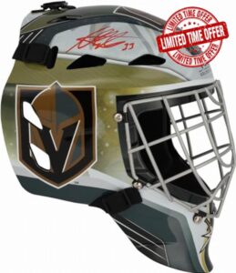 Adin Hill Vegas Golden Knights Autographed Replica Goalie Mask - Autographed NHL Helmets and Masks
