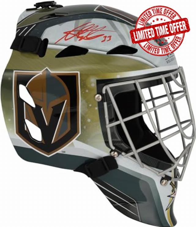 Adin Hill Vegas Golden Knights Autographed Replica Goalie Mask - Autographed NHL Helmets and Masks