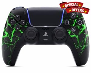 AimControllers PRO Controller compatible with PS5 Console & PC | Custommade Wireless Gaming Controller with 4 Back Remappable Paddles | Gaming Accessories Electronics (Green Storm)