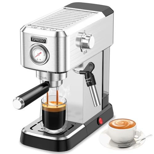 20 BAR Espresso Maker with Milk Frother Steam Wand for Latte and Cappuccino