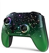 Switch Controller Compatible with Switch/Switch Lite/Switch OLED/Windows/iOS/Android, RGB Lightni...