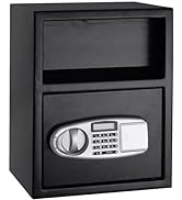 TANGZON Electronic Safe Box, Steel High Security Cabinet Safe with 2/3 Access Ways, Warning Syste...