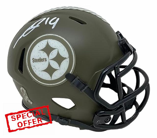 George Pickens Signed Pittsburgh Military Mini Speed Helmet JSA
