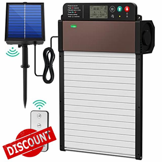 Automatic Chicken Coop Door Solar Powered Auto Coop Door Opener