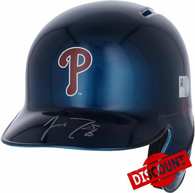 J.T. Realmuto Philadelphia Phillies Autographed Alternate Chrome Rawlings Mini Batting Helmet - Fanatics Exclusive - Autographed MLB Helmets