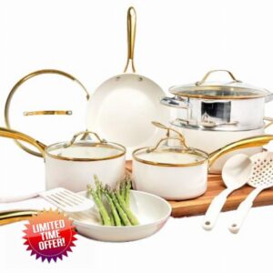 Gotham Steel 15 Pc Pots and Pans Set Nonstick Cookware Set