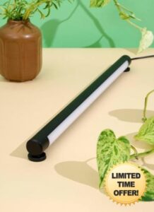 Soltech Solutions Grove™ LED Grow Light - Under-Cabinet/Shelving or Wall Mounted LED bar Light for Indoor houseplants and Herbs - Touch Control Power and dimming (Black)