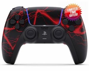 AimControllers Compatible with PS5 Console & PC | Custommade Wireless Gaming Controller with 4 Back Remappable Paddles | Gaming Accessories Electronics Red Storm