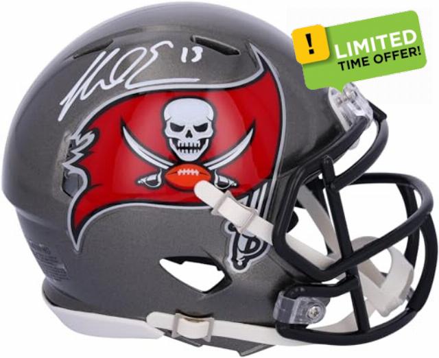 Mike Evans Tampa Bay Buccaneers Autographed Riddell Speed Mini Helmet - Autographed NFL Mini Helmets