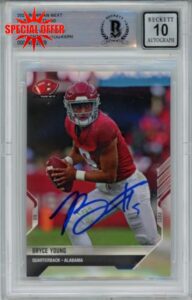 Bryce Young Autographed/Signed 2021 Bowman #3 Beckett Auto 10