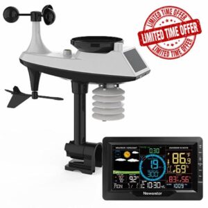 Newentor Weather Station Wireless Indoor Outdoor with Rain Gauge and Wind Speed
