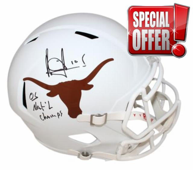 Vince Young Autographed Texas Longhorns F/S Helmet Beckett