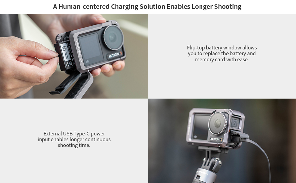 PGYTECH Camera Cage for DJI OSMO Action 4