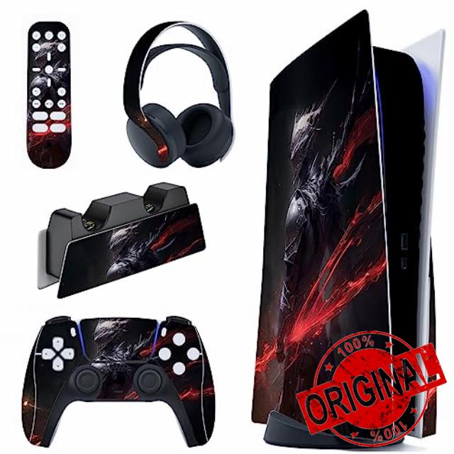 PlayVital Abyss Knight Full Set Skin Decal for PS5 Console Disc Edition