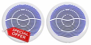 Rockville (2) MS10LW 10" 2400 Watt White Marine/Boat 10" Free Air Subwoofer with LED