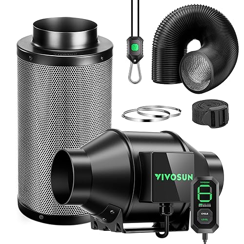AeroZesh G4 Inline Duct Fan with E12 Speed Controller